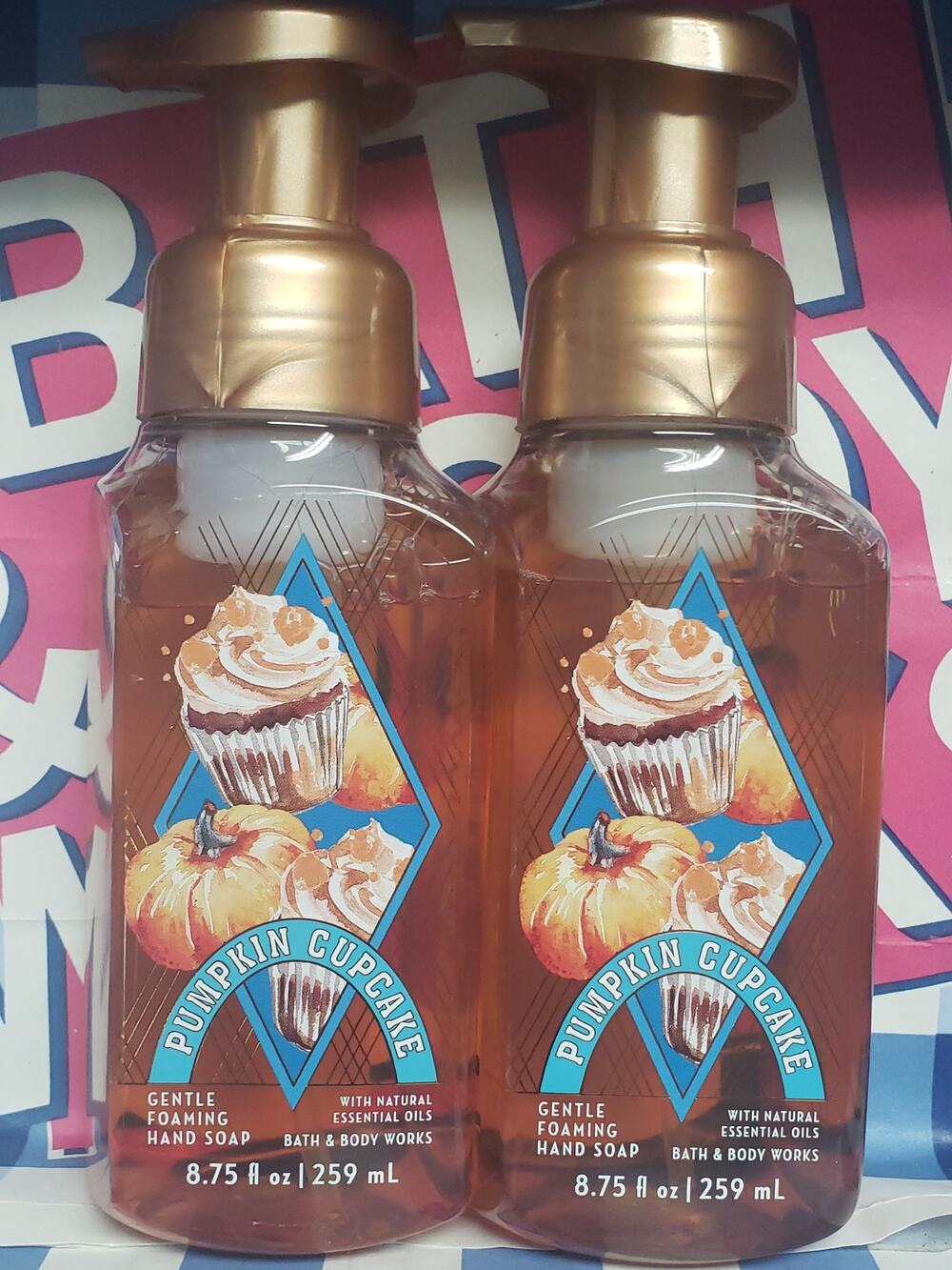 BBW Pumpkin Cupcake Gentle Foaming Hand Soap 2 Pack